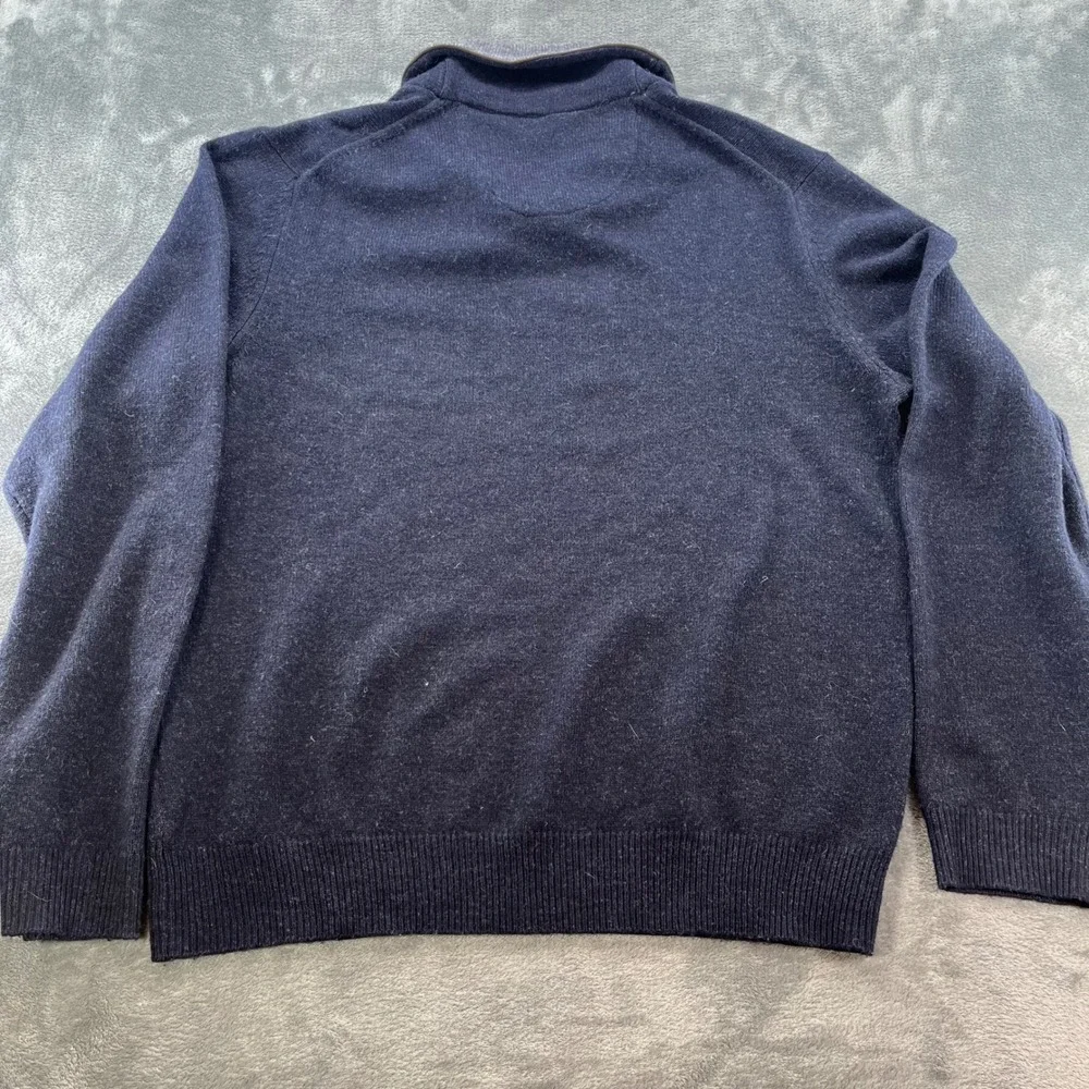 Jos A Bank Reserve Mens XXL Navy Lambswool Shawl Collar Sweater RN 31608